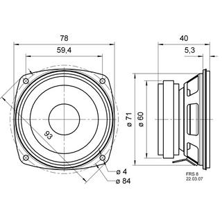 Nedis  FRS 8 - 8 Ohm - 8 cm (3,3 ") HiFi FullRange Treiber 