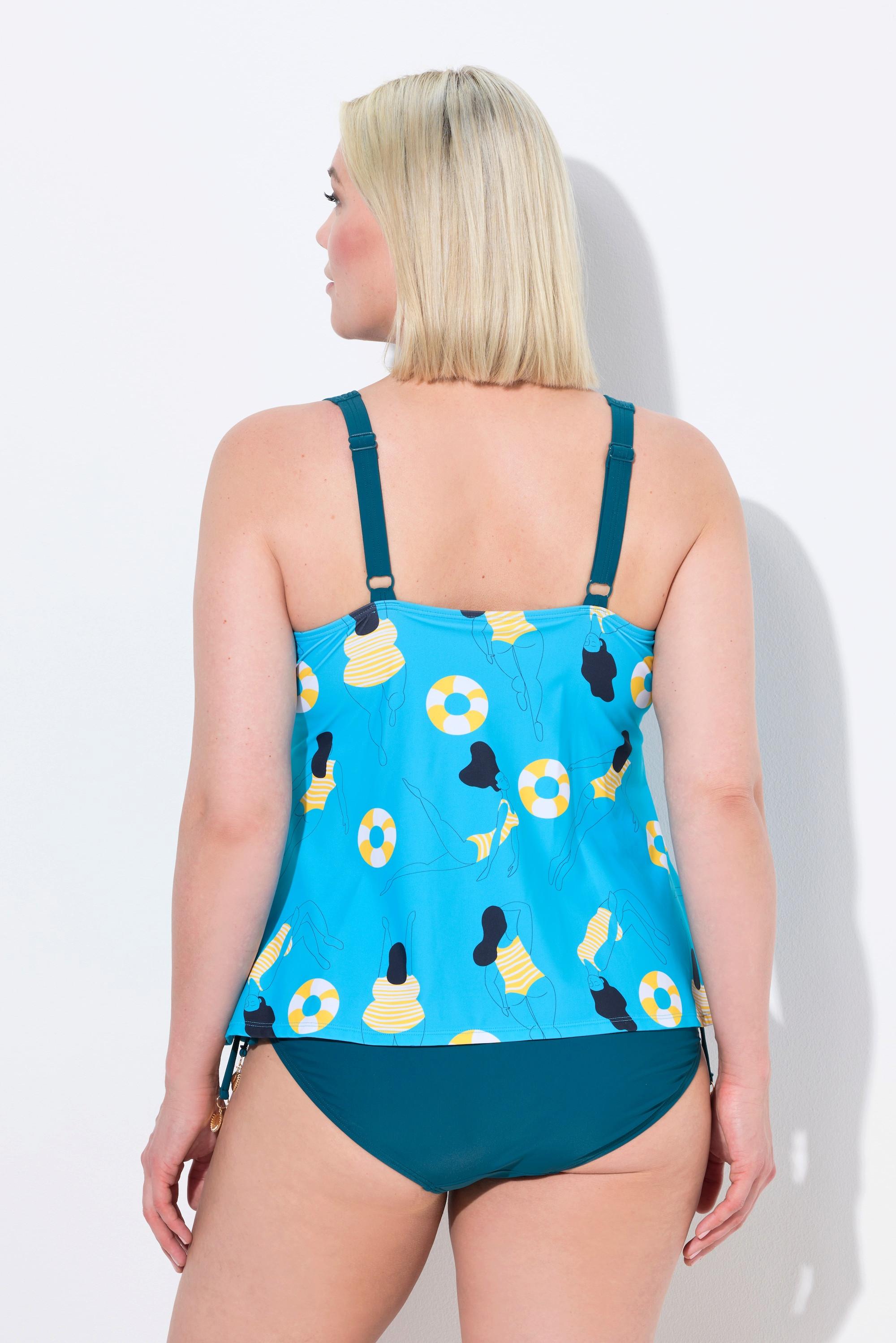 Ulla Popken Tankini Nuotatrice Coppe Morbide Spalline Regolabili  