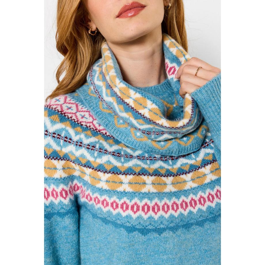 Joe Browns Fantastique Pull Fair Isle avec Snood Assorti  