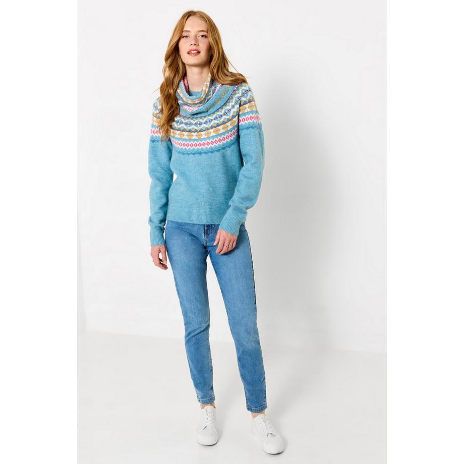 Joe Browns Fantastique Pull Fair Isle avec Snood Assorti  