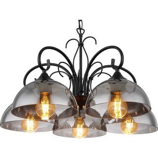 mutoni light Suspension Cottage métal noir mat 5xE27  