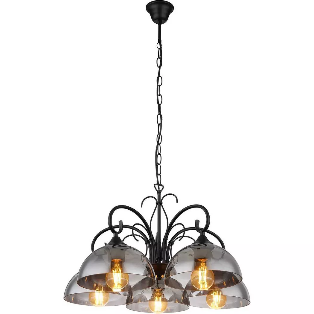 mutoni light – Hängeleuchte Cottage Metall matt 5xE27, One Size