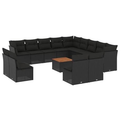 VidaXL set divano da giardino Polirattan  