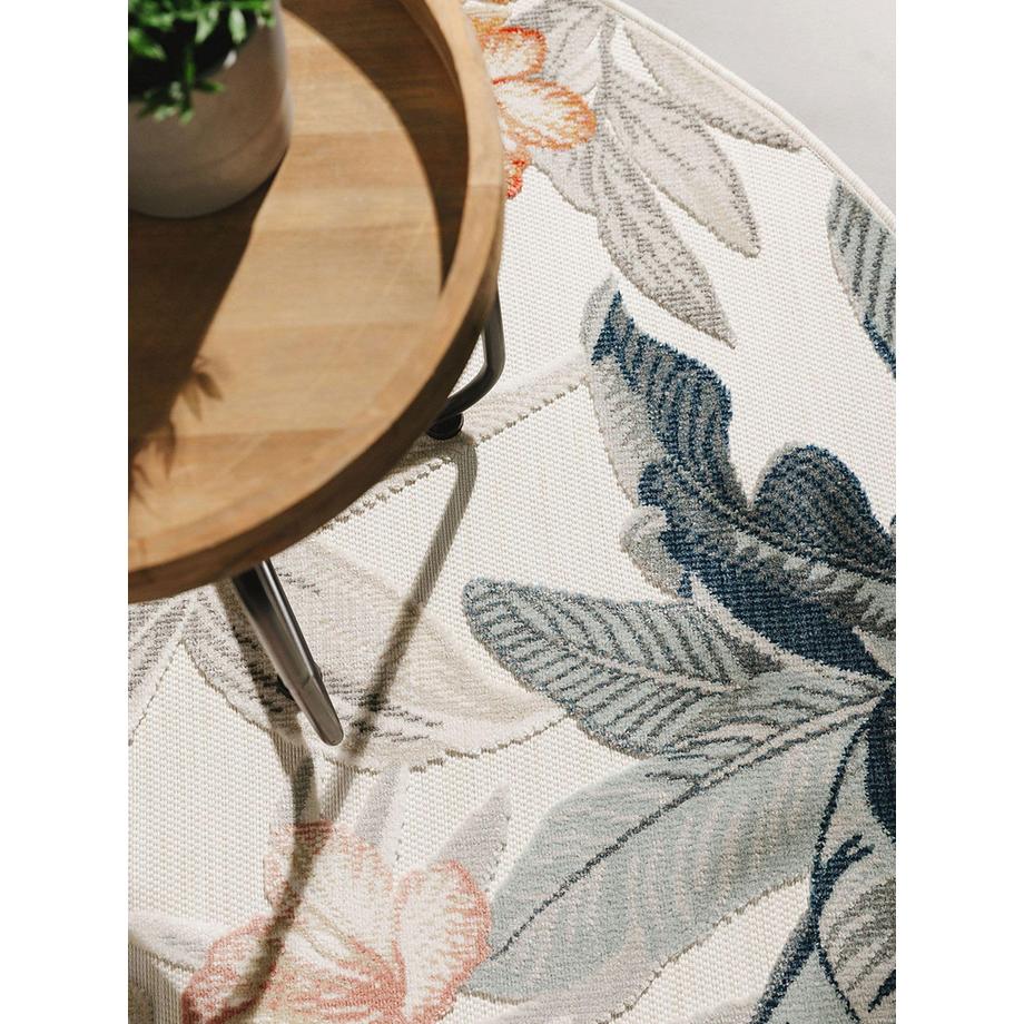 Benuta In- & Outdoor-Teppich Flora Multicolor/Cream  