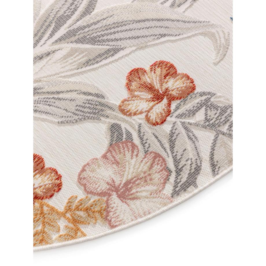 Benuta In- & Outdoor-Teppich Flora Multicolor/Cream  