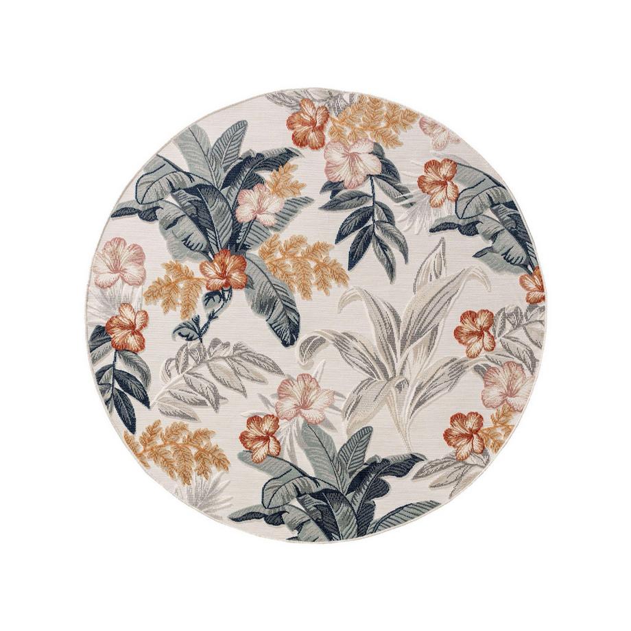 Benuta In- & Outdoor-Teppich Flora Multicolor/Cream  