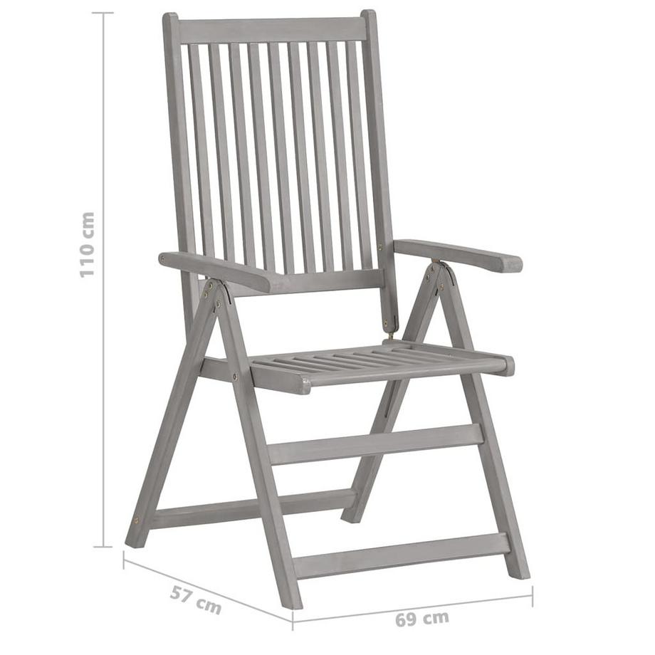 VidaXL sedia da giardino Legno di acacia  