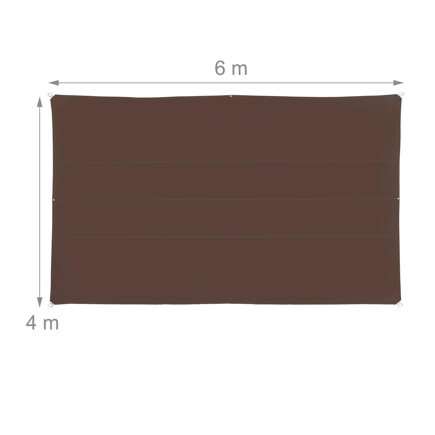 B2X Voile d'ombrage rectangulaire marron  