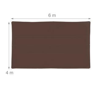 B2X Voile d'ombrage rectangulaire marron  