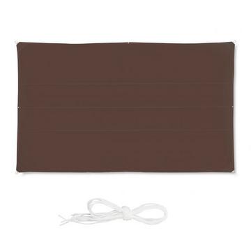 Voile d'ombrage rectangulaire marron