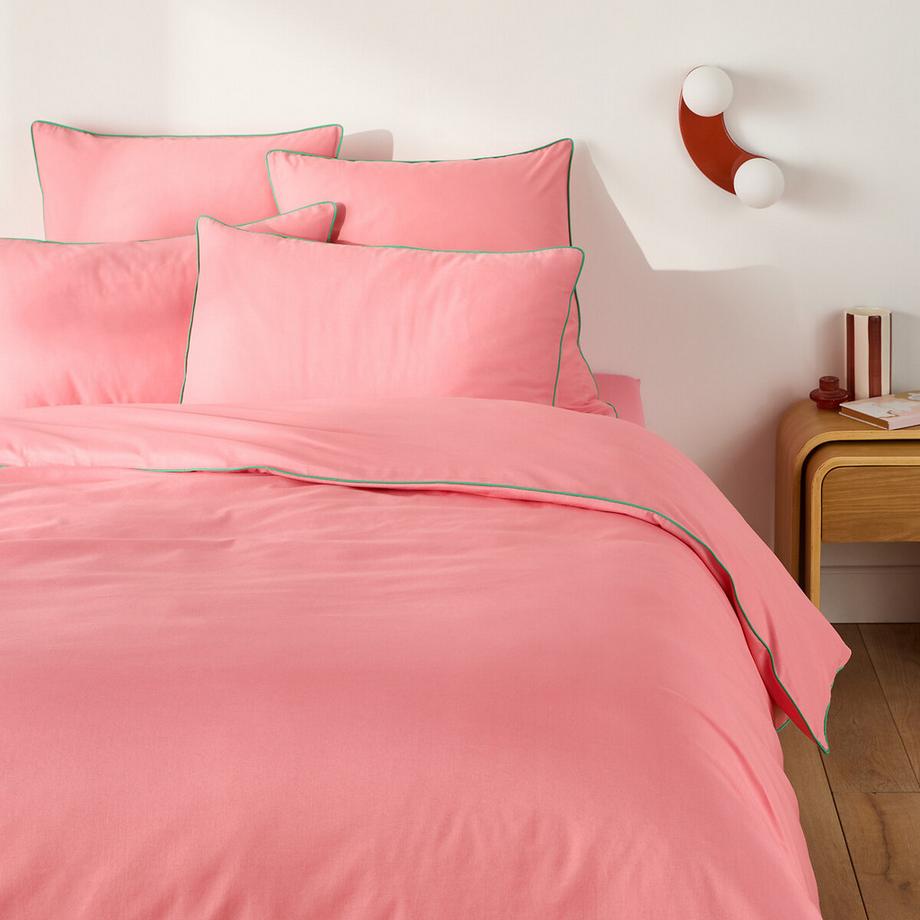 Housse de couette unie en coton
