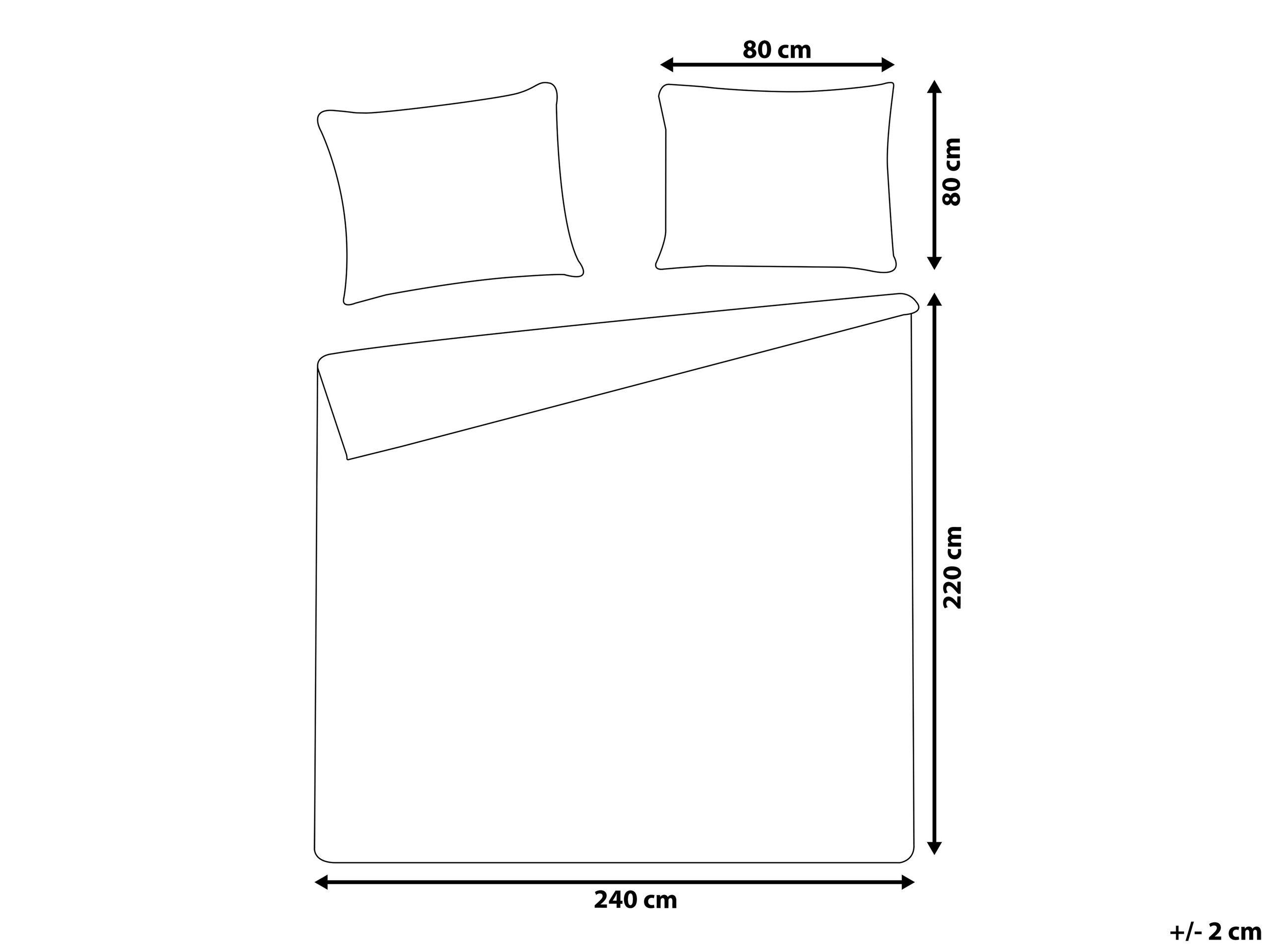 Beliani Set Copripiumino en Raso di Cotone Classico MORNINGSIDE  