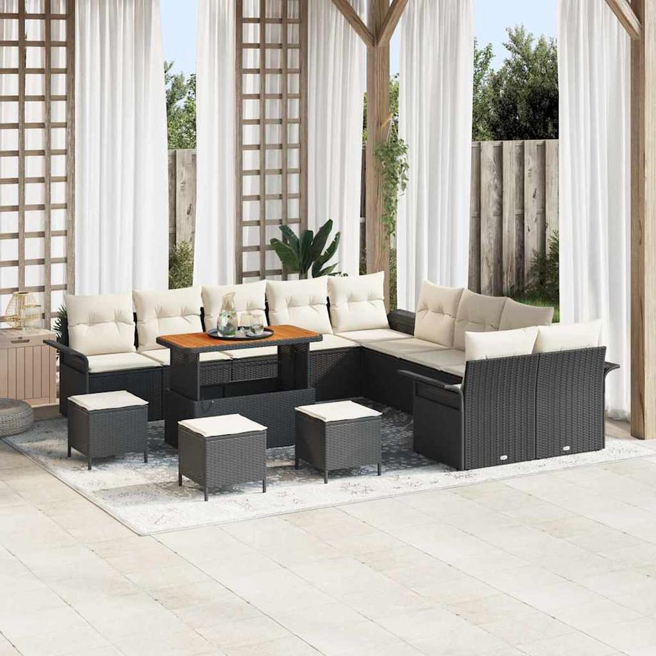 VidaXL Ensemble de canapé de jardin poly rattan  