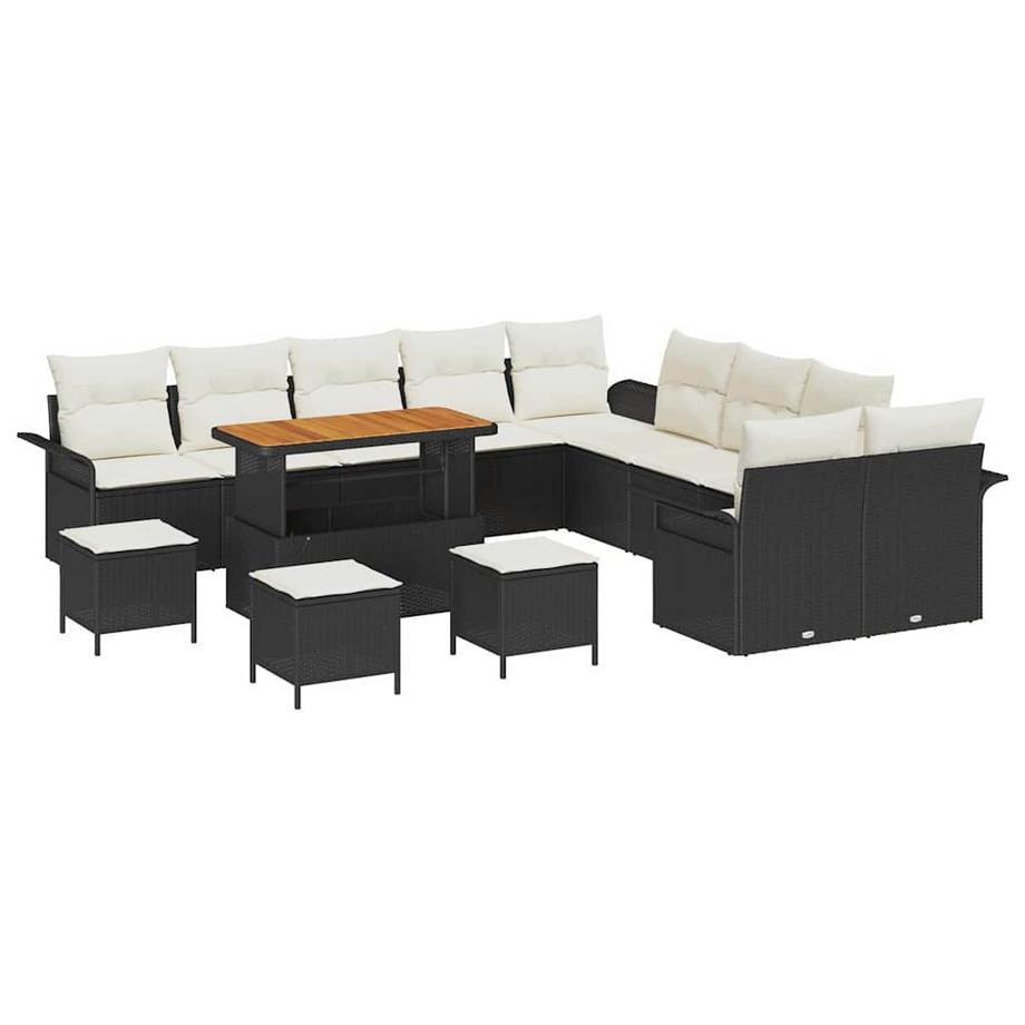 Ensemble de canapé de jardin poly rattan