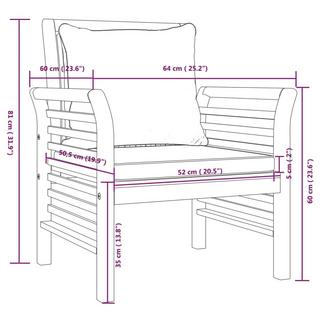 VidaXL Chaise de canapé bois d'acacia  