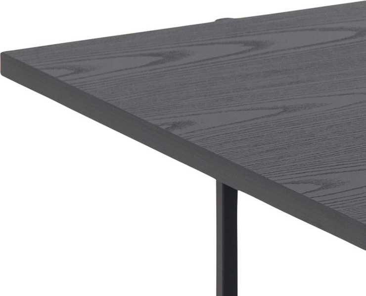 mutoni Table basse Angie mélaminé frêne noir 115x60x40cm  