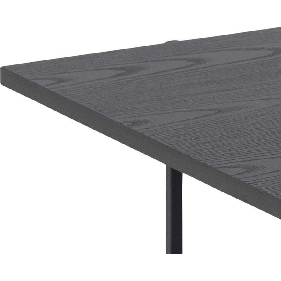 mutoni Table basse Angie mélamine frêne noir 115x60x40cm  