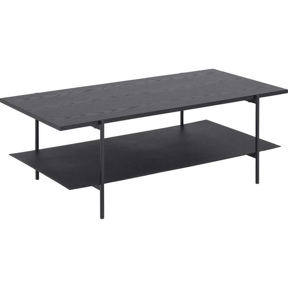 mutoni Table basse Angie mélamine frêne noir 115x60x40cm  
