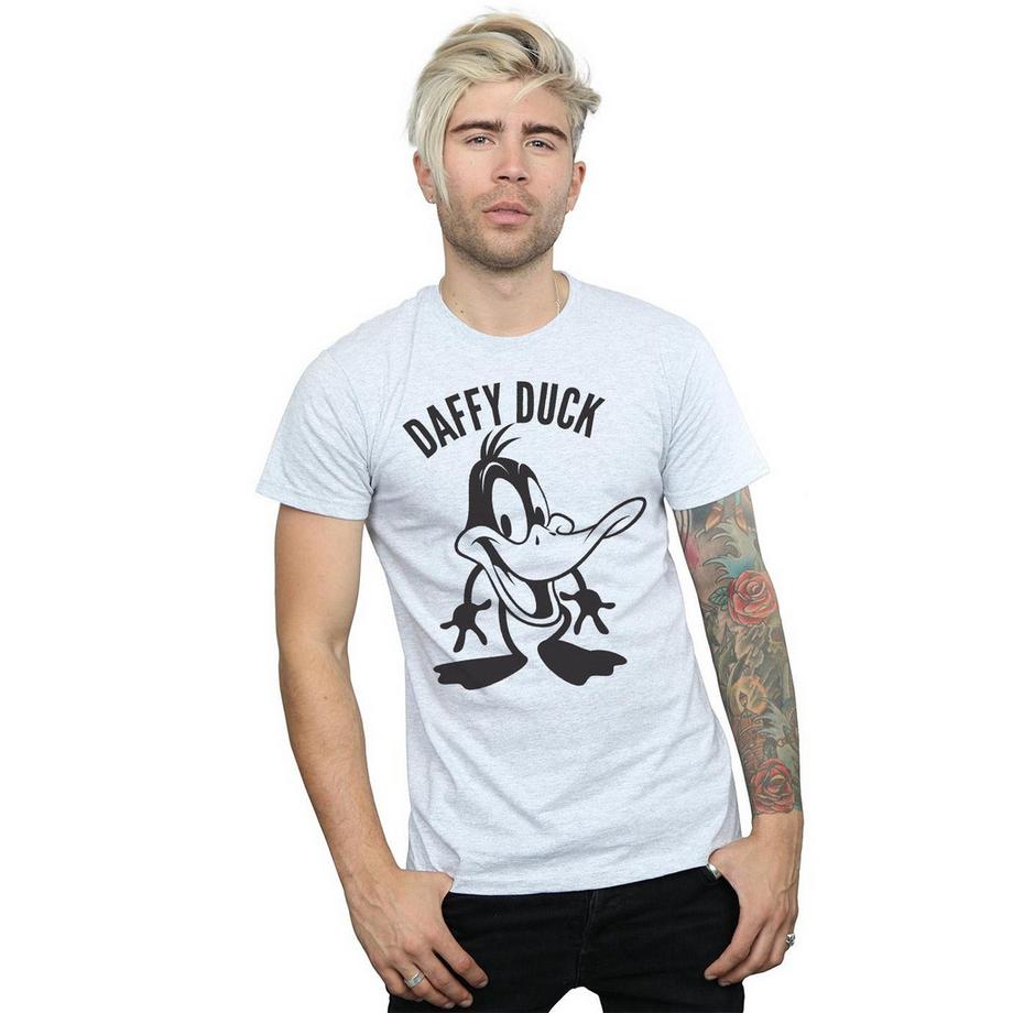 LOONEY TUNES Daffy Duck T-Shirt Stampata Maniche Corte  
