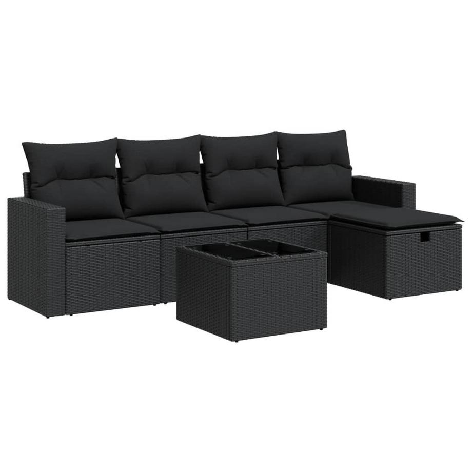 set di divani da giardino Polirattan