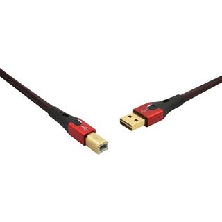 Oehlbach  USB-Kabel USB 2.0 USB-A Stecker, USB-B Stecker 0.50 m Rot/Schwarz vergoldete Steckkontakte 