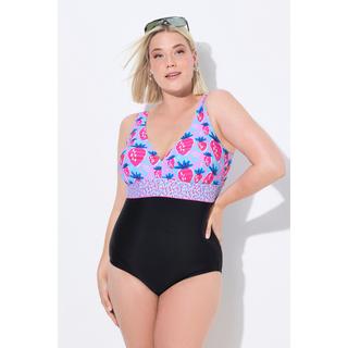 Ulla Popken Costume da bagno Stampa Fragole Fascia Decorativa Coppe Morbide  