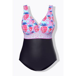 Ulla Popken Costume da bagno Stampa Fragole Fascia Decorativa Coppe Morbide  