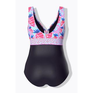 Ulla Popken Costume da bagno Stampa Fragole Fascia Decorativa Coppe Morbide  