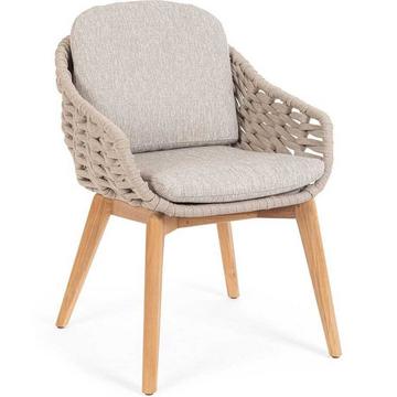 Chaise de jardin Tamires teck beige