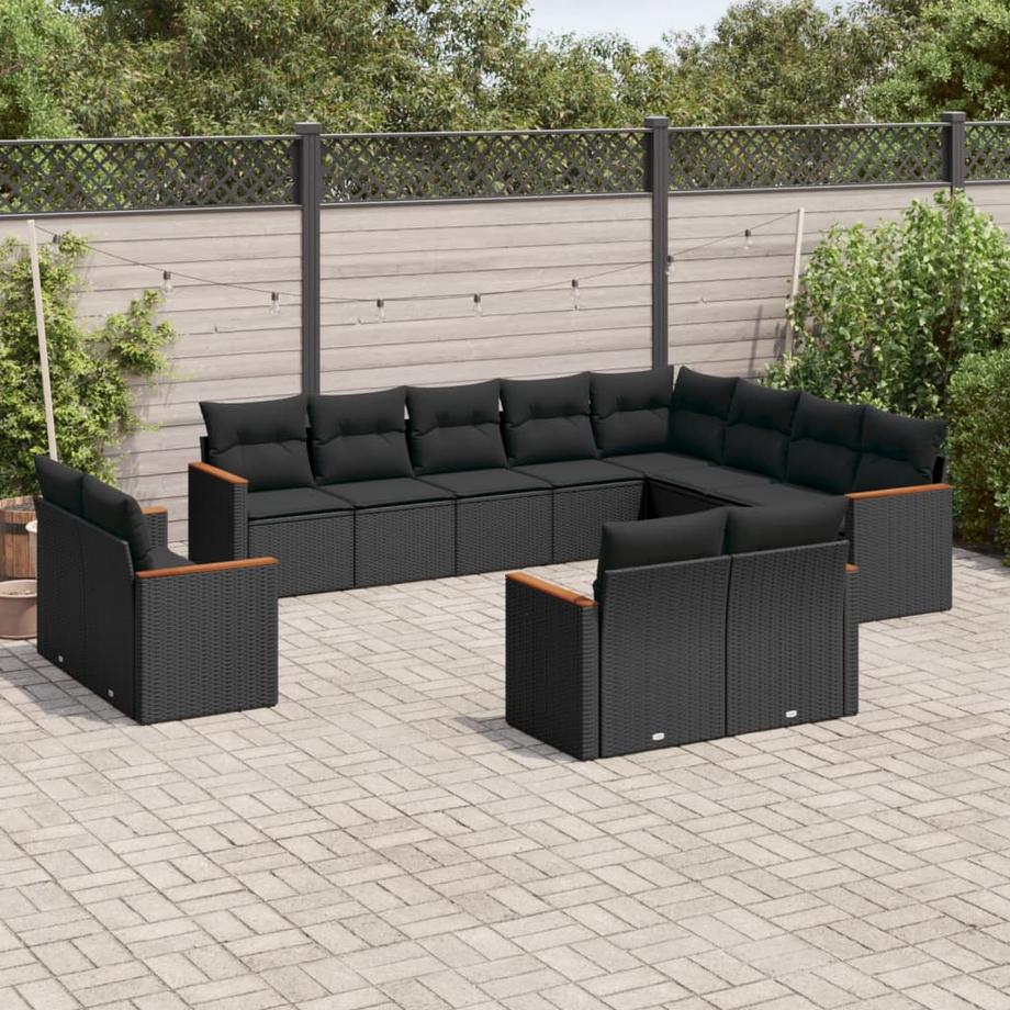VidaXL set divano da giardino Polirattan  