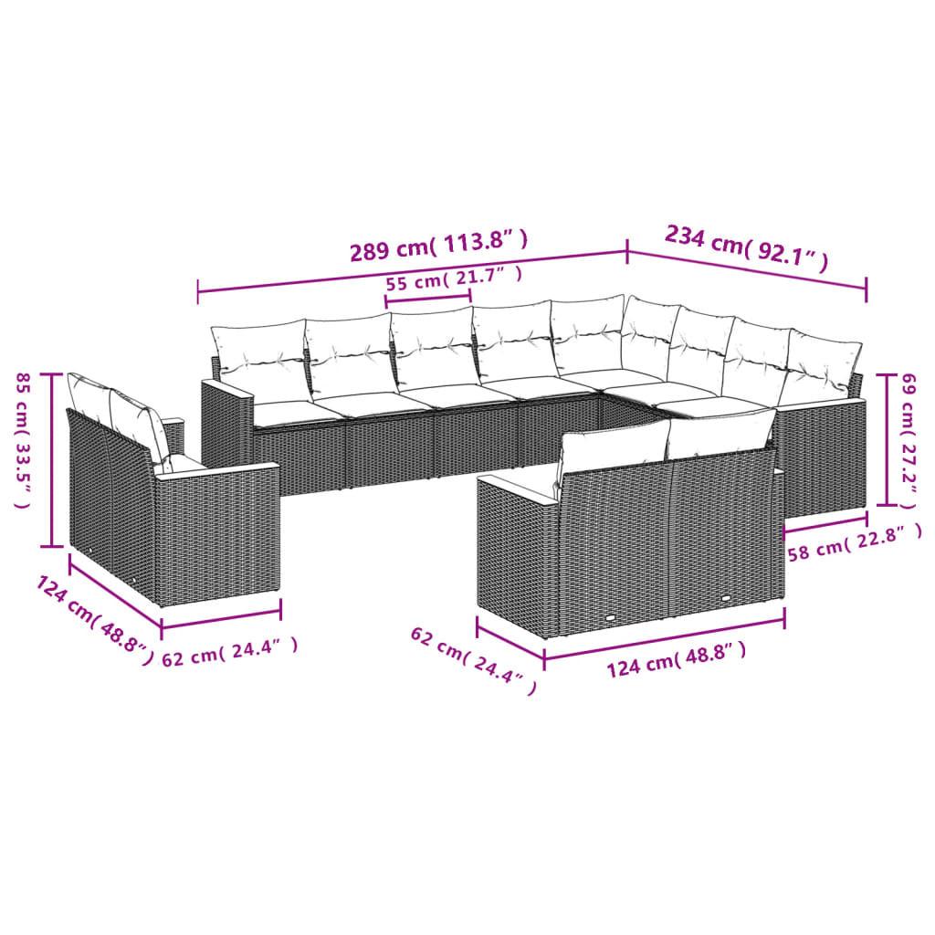 VidaXL Garten sofagarnitur poly-rattan  