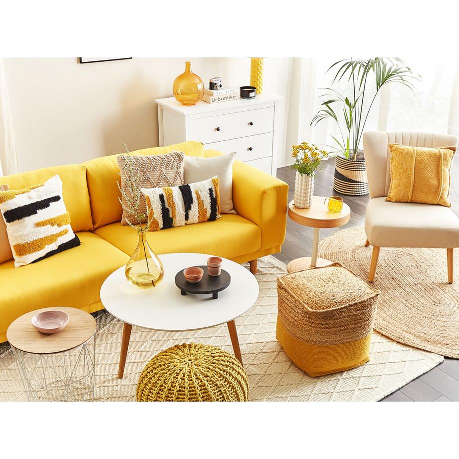 Beliani 3 Sitzer Sofa aus Stoff Modern NIVALA  