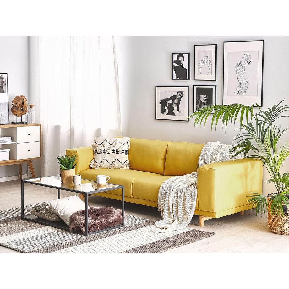 Beliani 3 Sitzer Sofa aus Stoff Modern NIVALA  