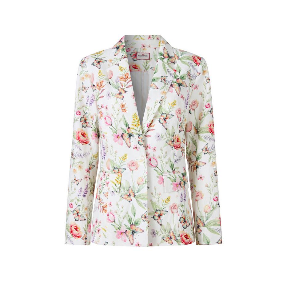 Joe Browns Giacca Misto Lino Stampa Farfalle Floreale  
