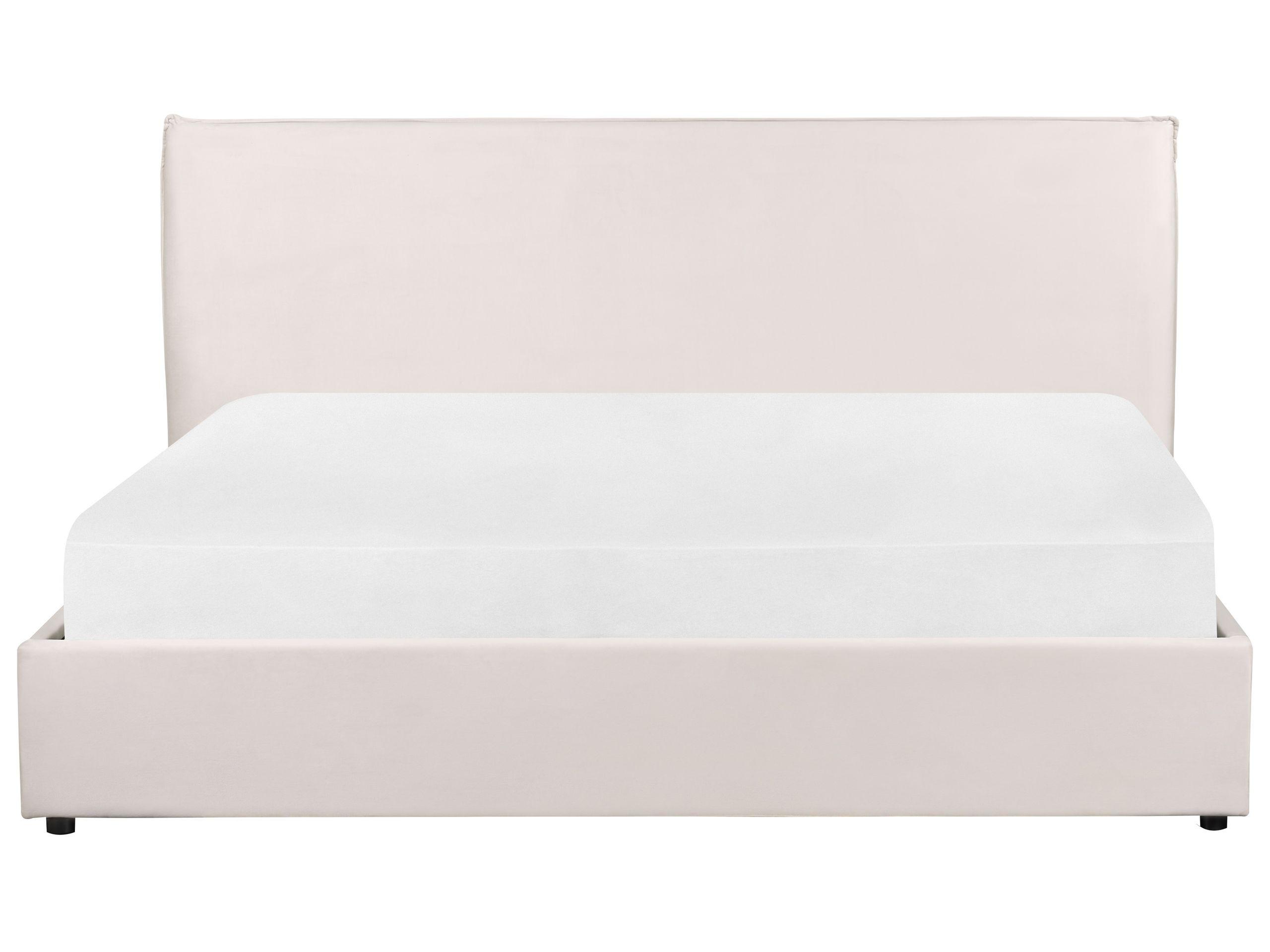 Beliani Lit ottoman en Velours Traditionnel LAVAUR  