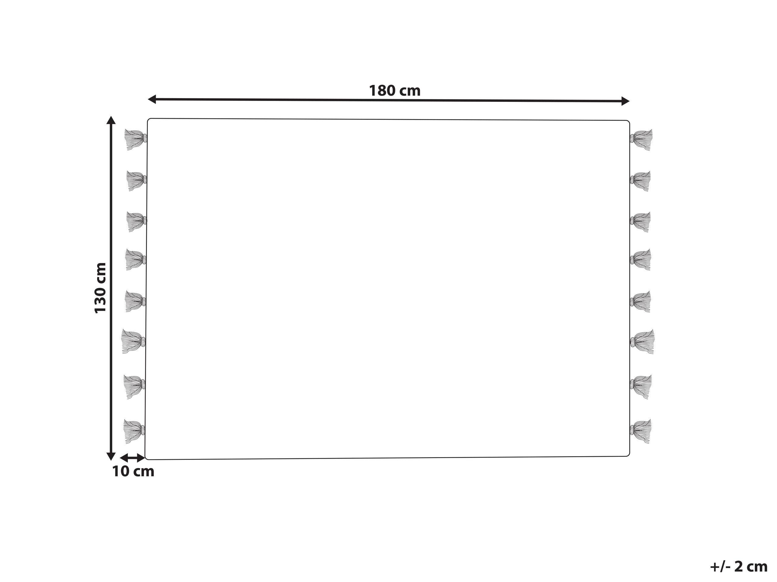 Beliani BHIWANI Coperta in Cotone Retrò  