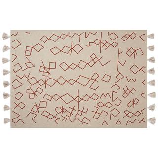 Beliani BHIWANI Couverture en Coton Rétro  