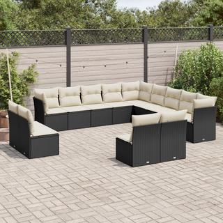 VidaXL set divano da giardino Polirattan  