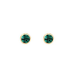 Elli  Boucles d'Oreilles Base Filigrane Cristal Vert 