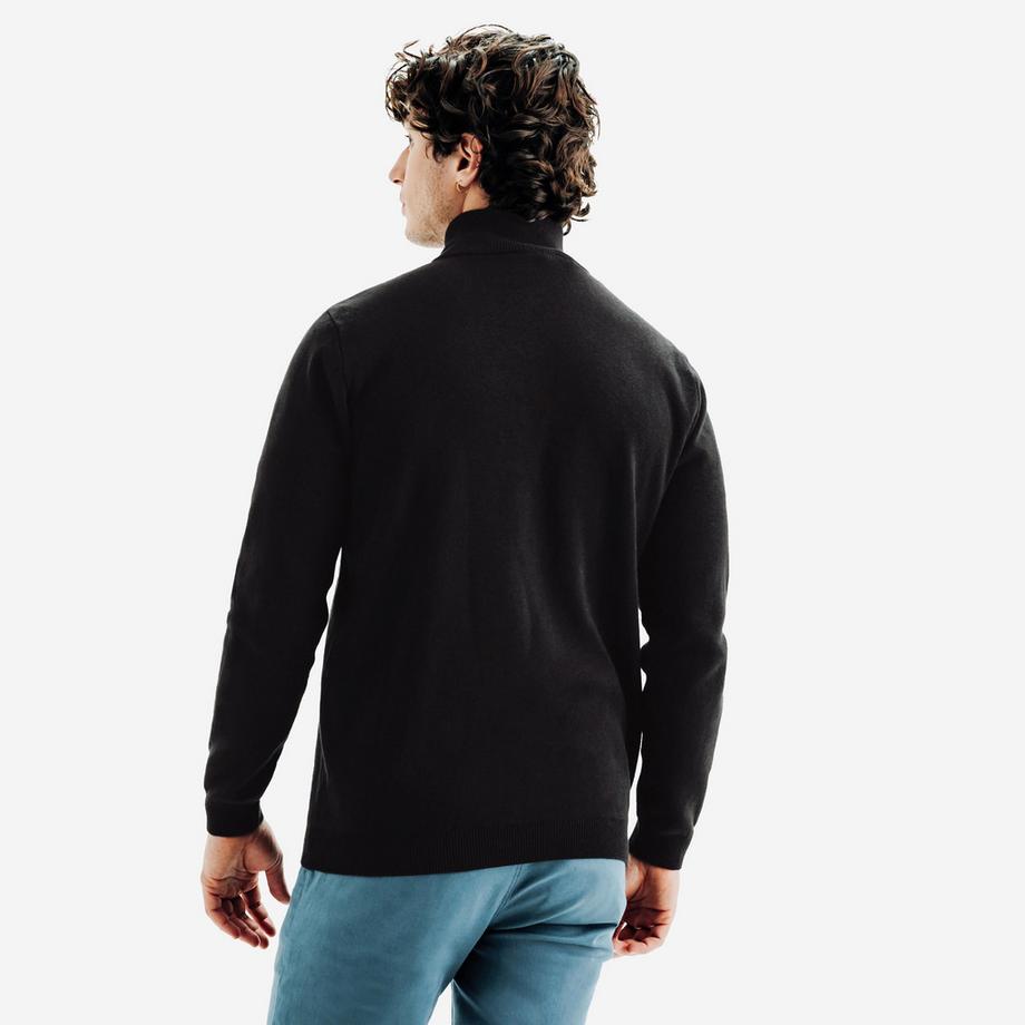 INESIS  Golf Pullover mit Stehkragen und RV aus 100% Baumwolle , MW500 Blau 