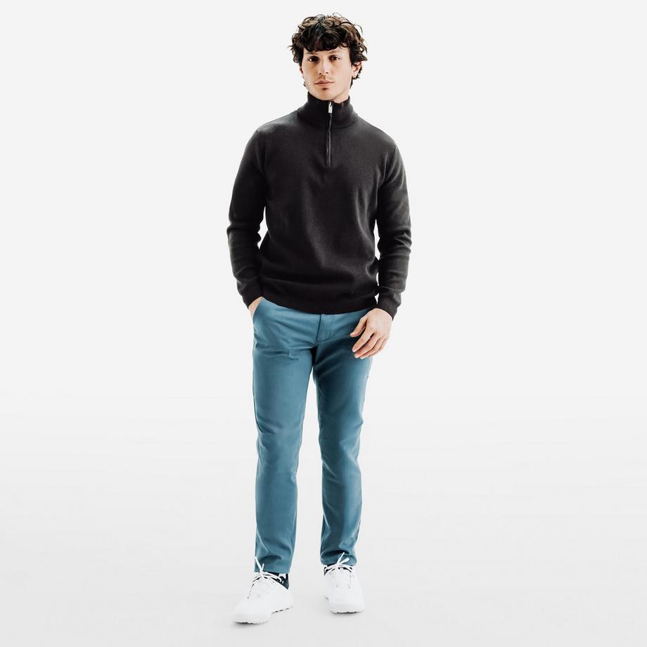 INESIS  Golf Pullover mit Stehkragen und RV aus 100% Baumwolle , MW500 Blau 