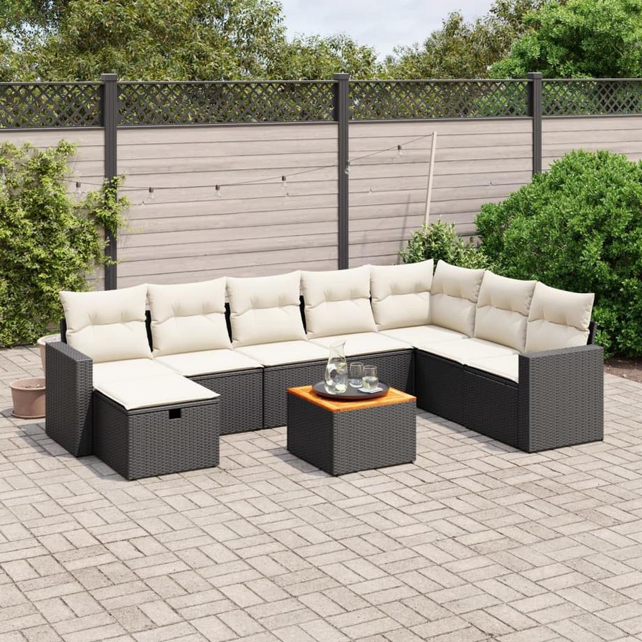VidaXL set divano da giardino Polirattan  