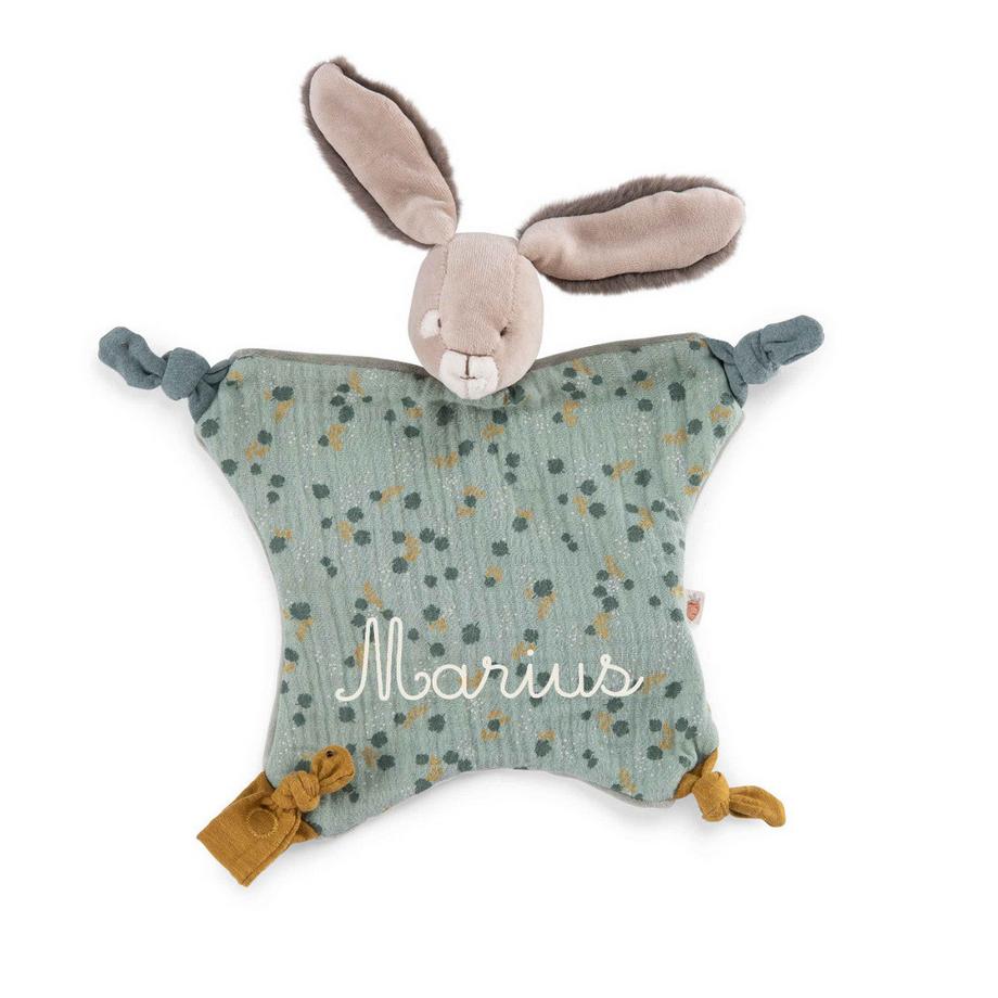 Moulin Roty  Doudou lapin vert, Trois Petits Lapins, Moulin Roty 