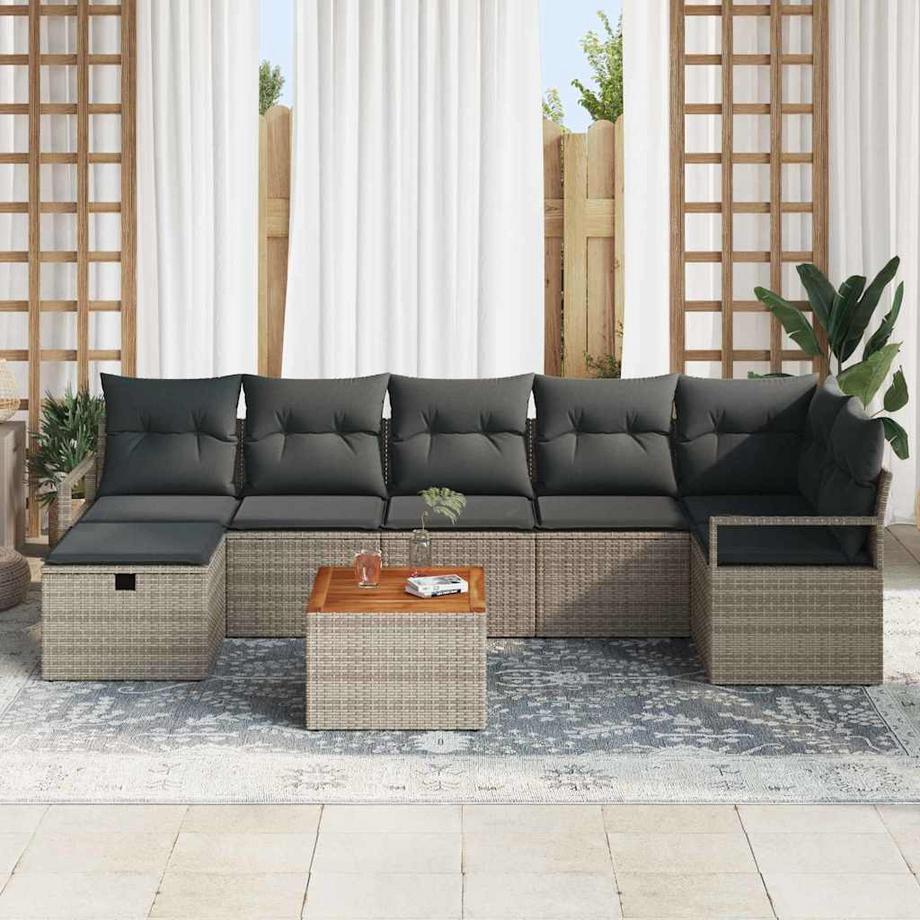 VidaXL Canapé de jardin poly rattan  