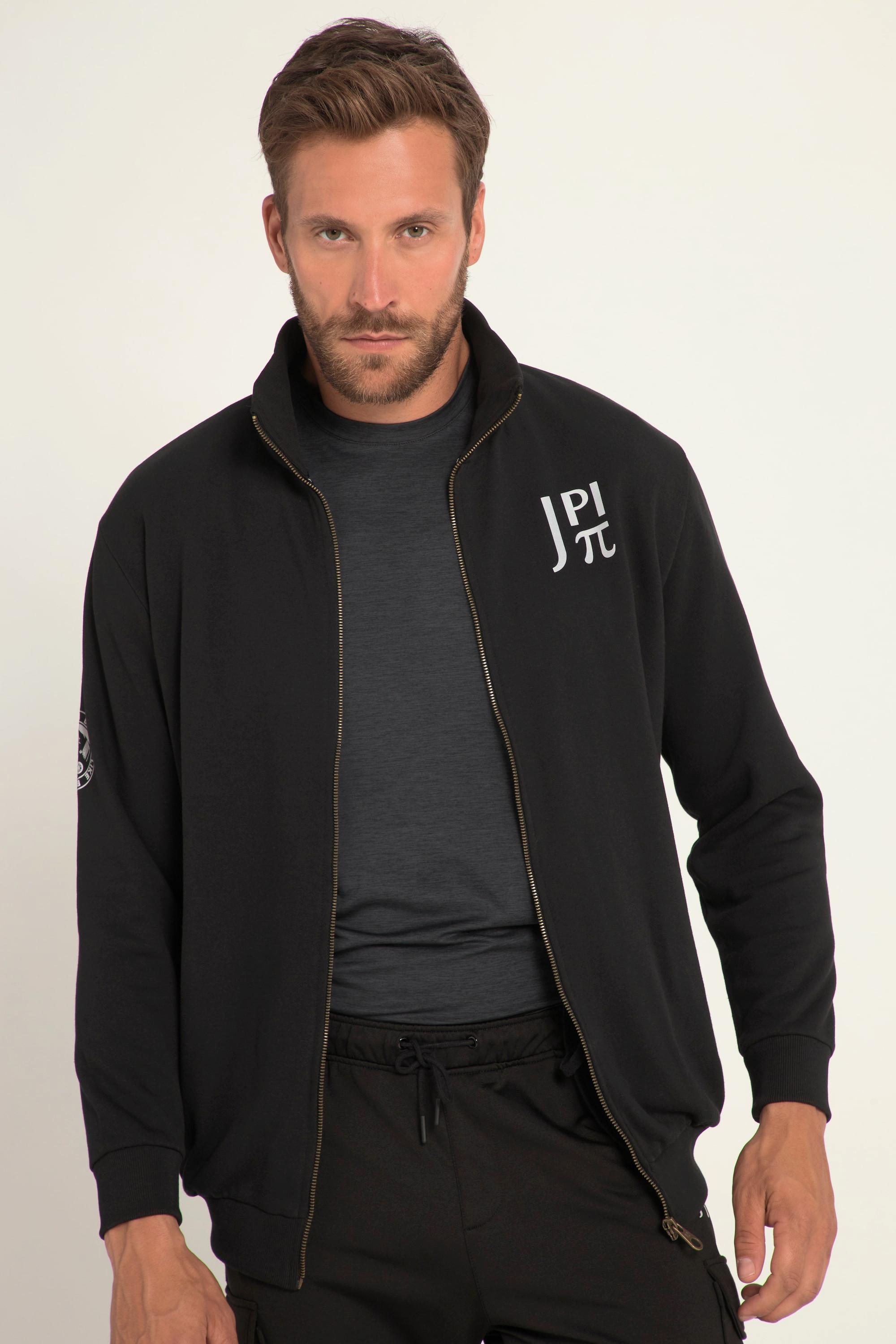 JP1880  Sweatjacke, Bikewear, Stehkragen, modische  Reflektor-Prints 