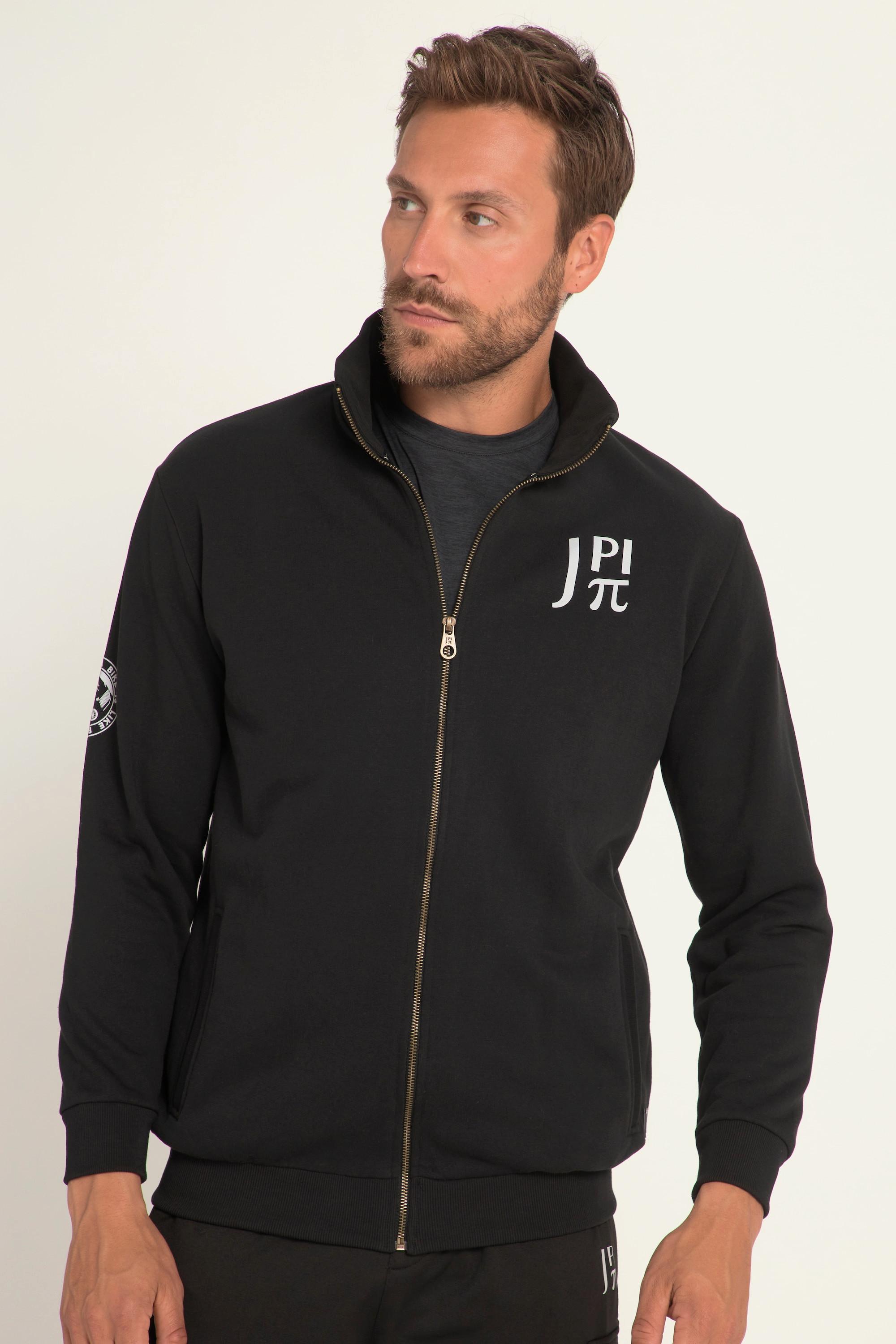 JP1880  Sweatjacke, Bikewear, Stehkragen, modische  Reflektor-Prints 