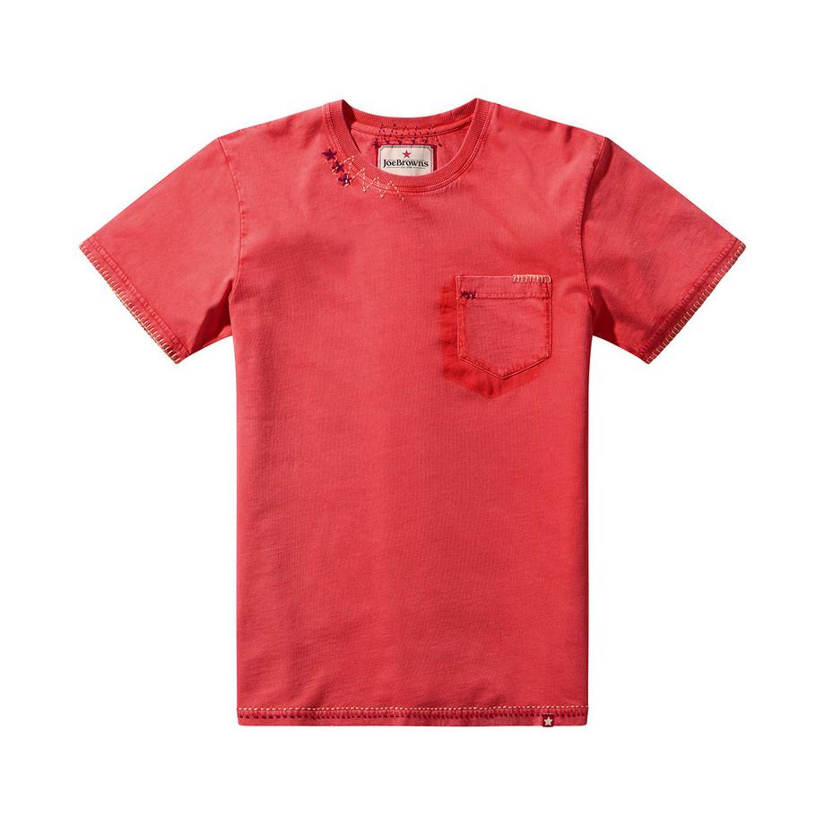 Joe Browns T-Shirt Rundhals Kontraststickerei  