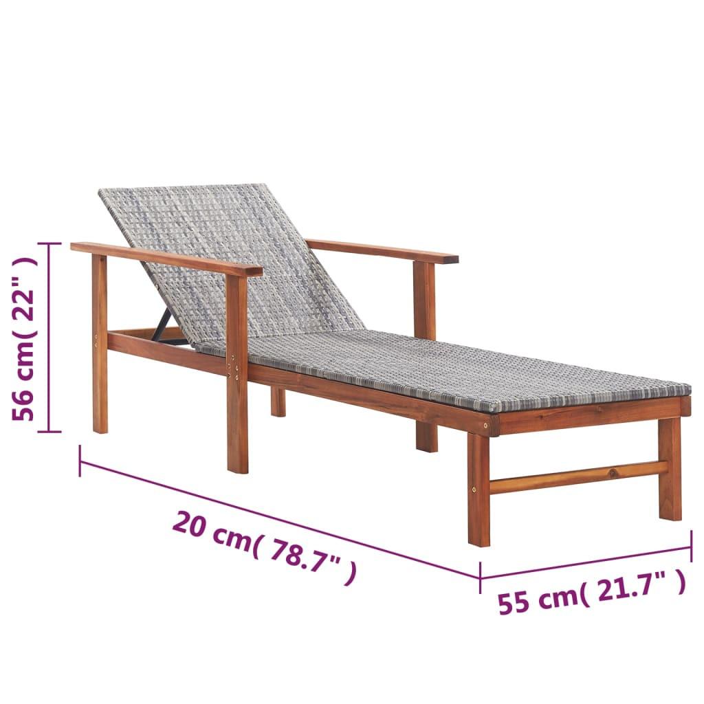 VidaXL Gartenliege poly-rattan  