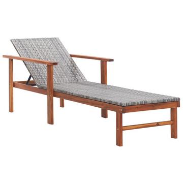 Chaise longue rotin synthétique