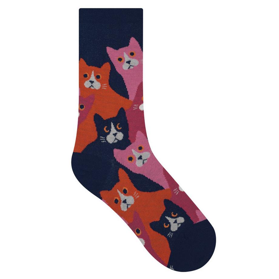 BLEU FORET Calzini con Motivo Gatti  